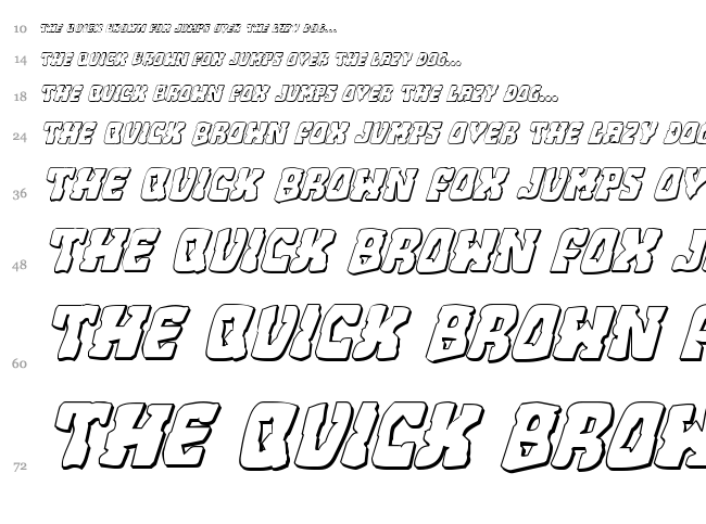 Beastian font waterfall