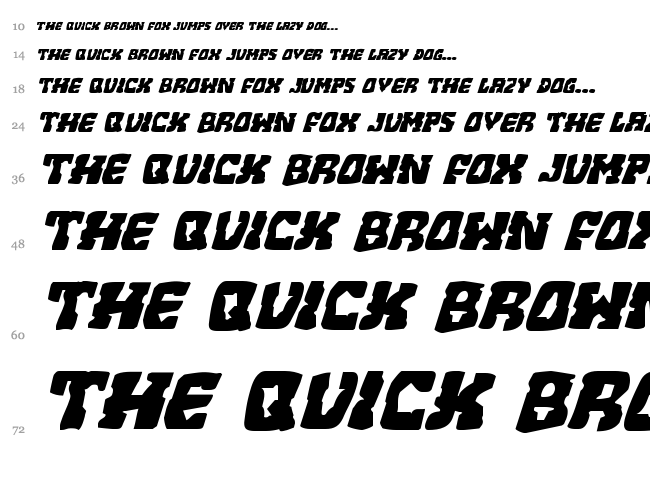 Beastian font waterfall