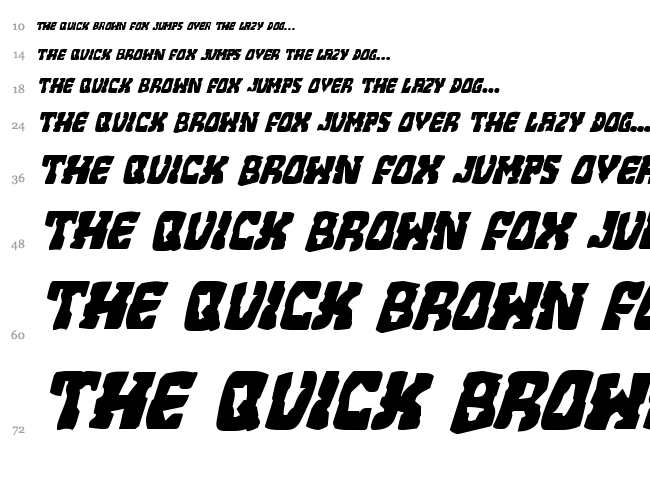 Beastian font waterfall