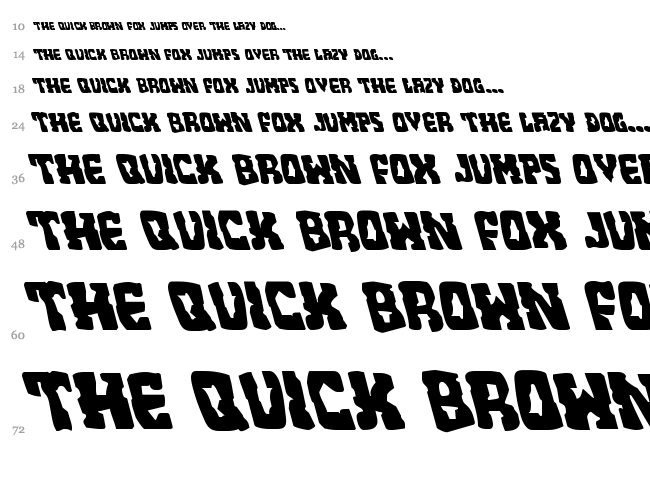 Beastian font waterfall