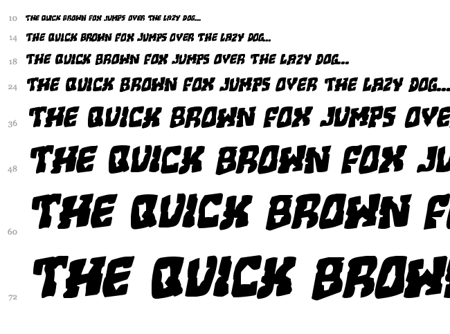 Beastian font waterfall