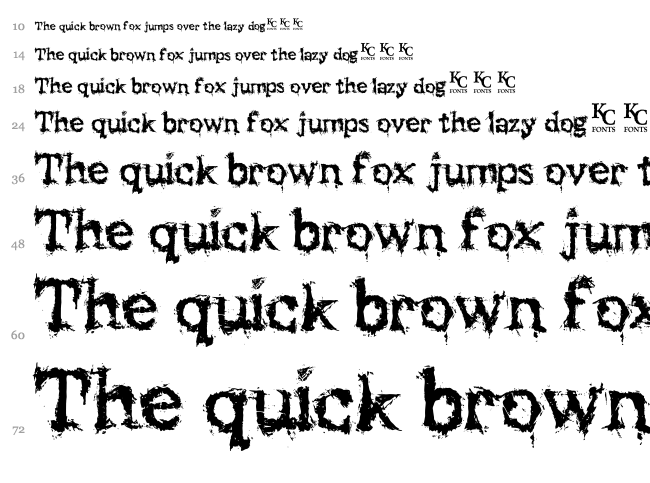 Black Asylum font waterfall