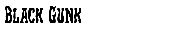 Black Gunk font preview