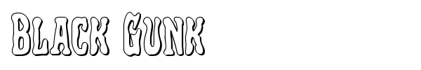 Black Gunk font preview