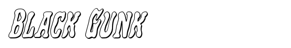 Black Gunk font preview