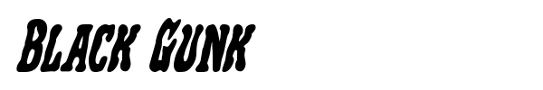 Black Gunk font preview