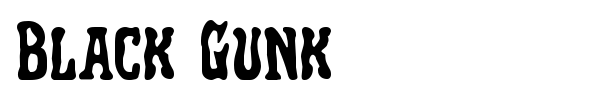 Black Gunk font preview