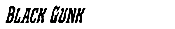 Black Gunk font preview