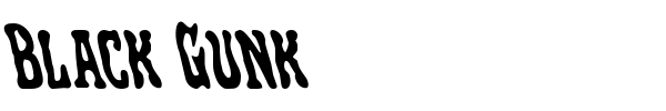 Black Gunk font preview
