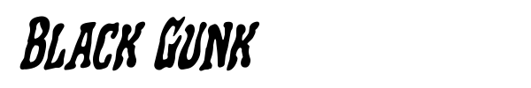 Black Gunk font preview