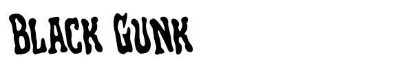 Black Gunk font preview