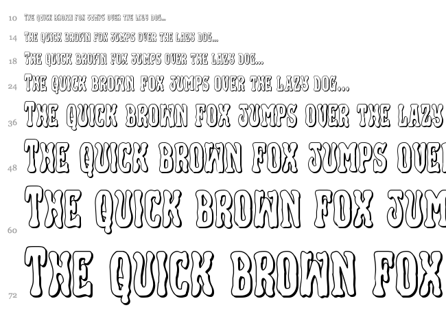 Black Gunk font waterfall