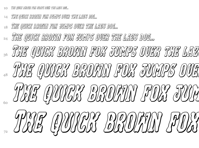 Black Gunk font waterfall