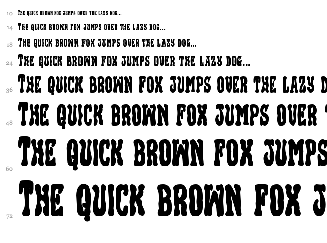 Black Gunk font waterfall