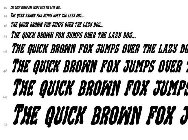 Black Gunk font waterfall