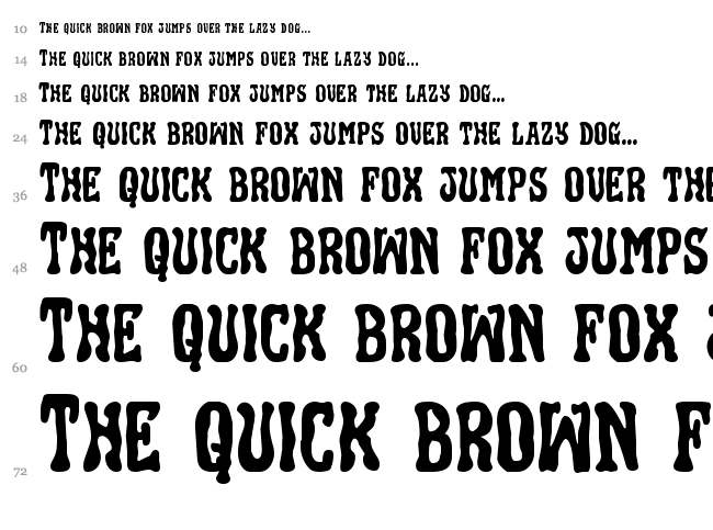 Black Gunk font waterfall