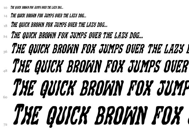 Black Gunk font waterfall