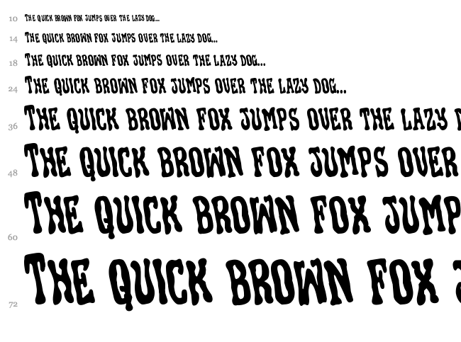 Black Gunk font waterfall