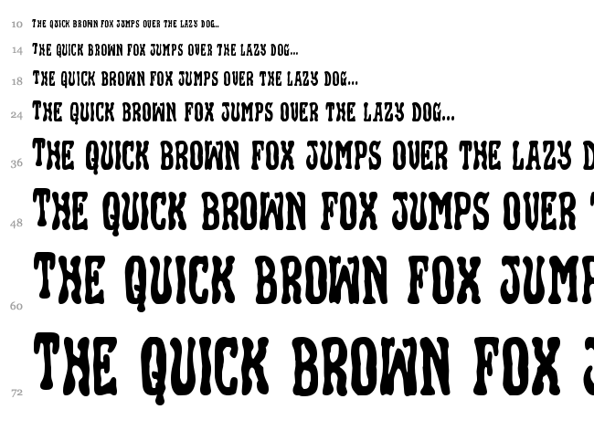 Black Gunk font waterfall