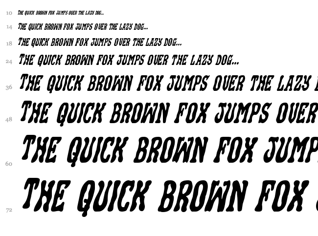 Black Gunk font waterfall