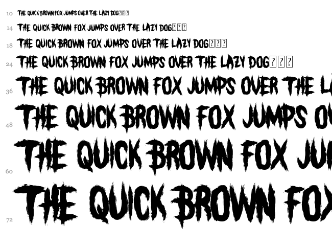 Bleeech font waterfall