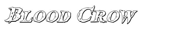 Blood Crow font
