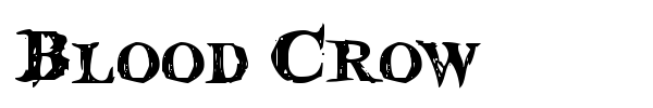 Blood Crow font preview