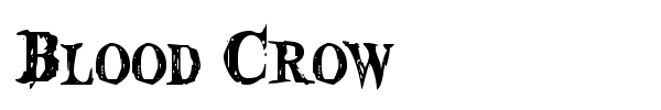 Blood Crow font preview