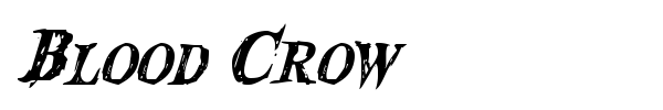 Blood Crow font preview