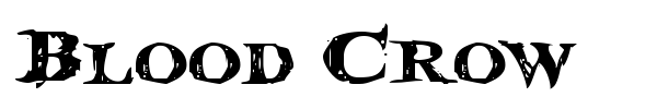 Blood Crow font preview