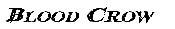 Blood Crow font preview