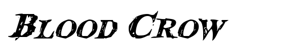 Blood Crow font preview