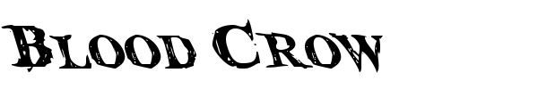 Blood Crow font preview
