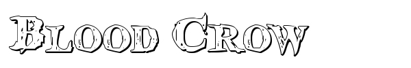 Blood Crow font preview
