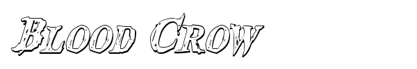Blood Crow font preview