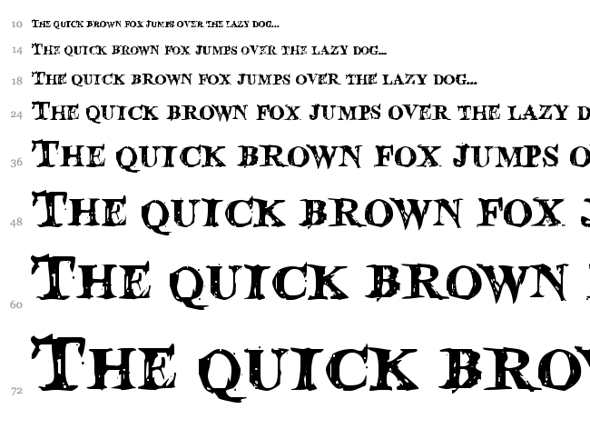 Blood Crow font waterfall