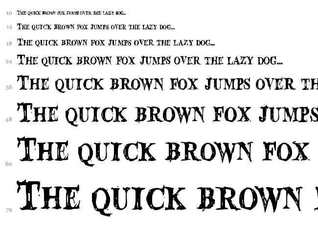 Blood Crow font waterfall