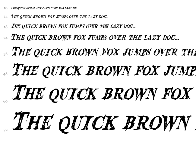 Blood Crow font waterfall