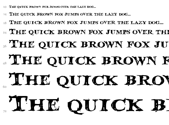 Blood Crow font waterfall