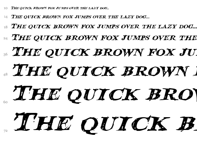 Blood Crow font waterfall