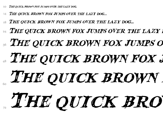 Blood Crow font waterfall