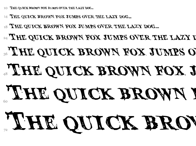 Blood Crow font waterfall