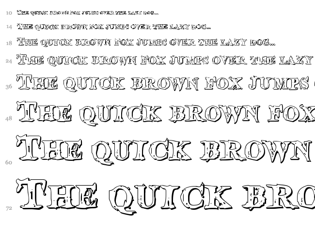 Blood Crow font waterfall