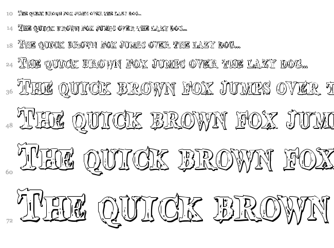 Blood Crow font waterfall