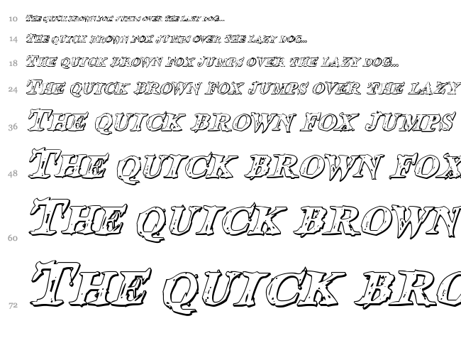 Blood Crow font waterfall