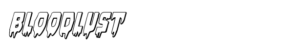Bloodlust font preview