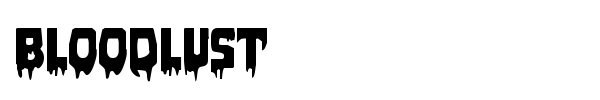 Bloodlust font preview