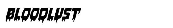 Bloodlust font preview