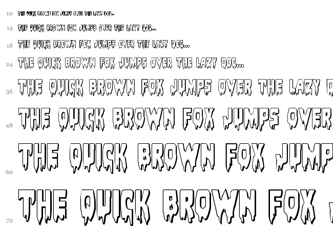Bloodlust font waterfall