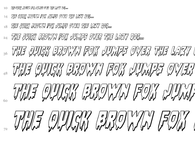 Bloodlust font waterfall